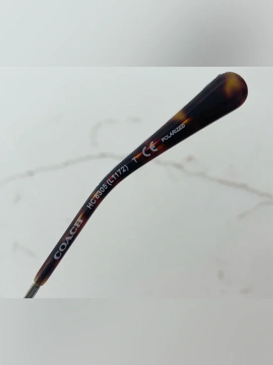 Coach HC8305 512083 Havana UV Polarized Sunglasses in Dark Tortoise with Case - Picture 11 of 14